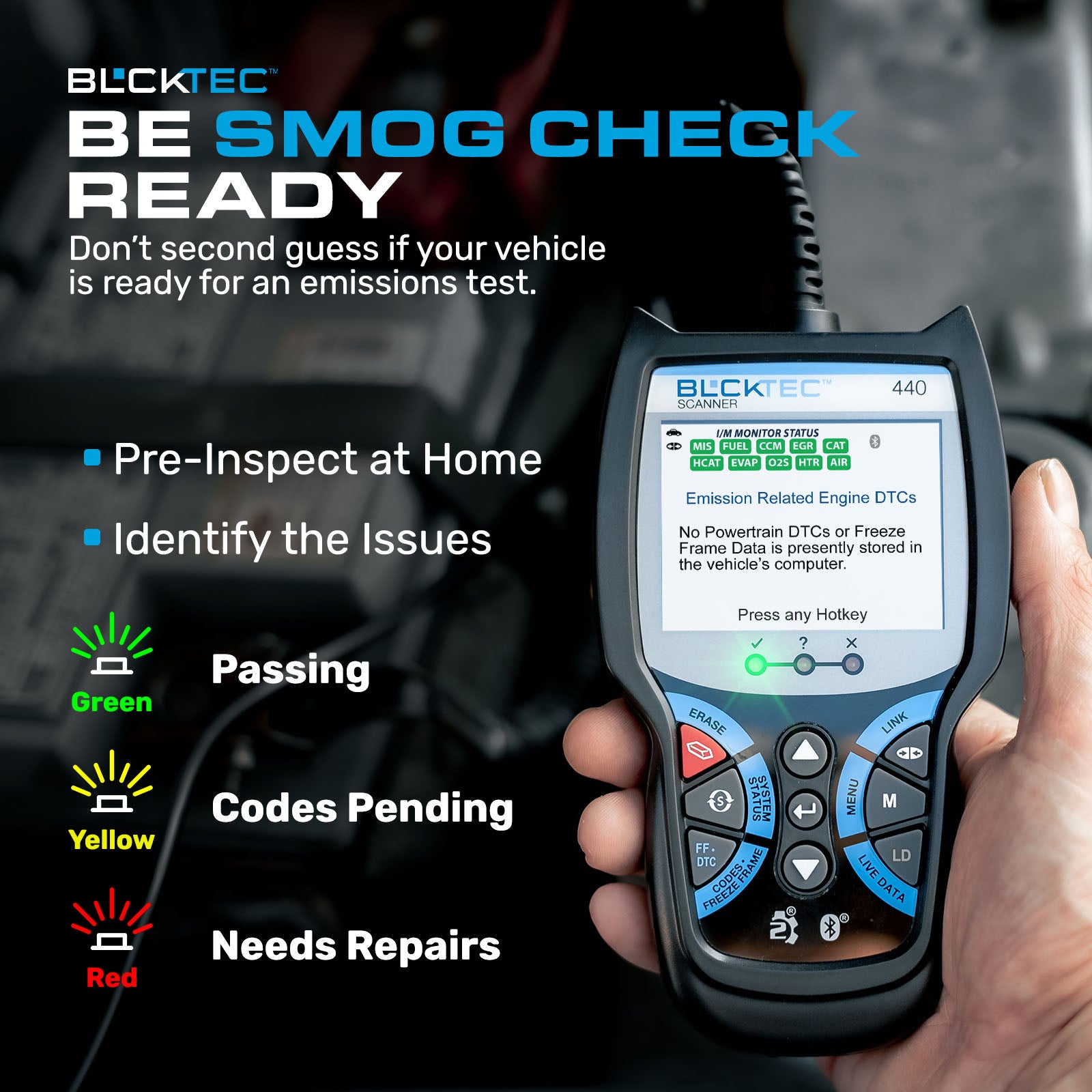 BLCKTEC 420 Car OBD2 Code Reader OBD2 Scanner Engine Fault Code Reader Car  Diagnostic Scan Tool