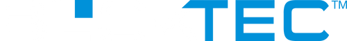 Logo with the text 'BLCKTEC' in white and blue letters on a black background.